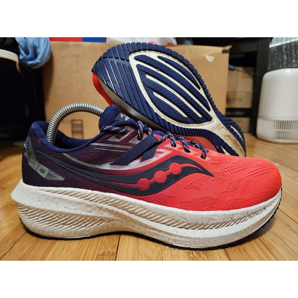 Saucony Triumph 20 ViZiPRO Womens 10 Crimson Navy Running Shoes S10759-65